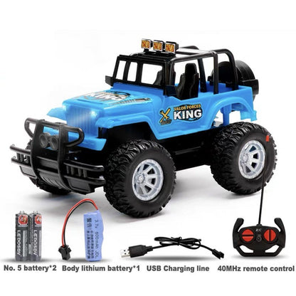 Coche Teledirigido Todoterreno para Niños – Estilo 4x4 Off-Road, Juguete Radiocontrolado para Niños de 1 a 12 Años