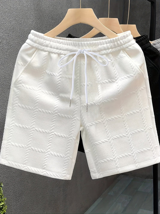 Short casual uomo stile moderno con motivo goffrato per tempo libero e sport