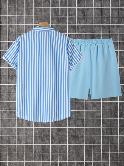 Casual heren outfit met strepen, moderne stijl, perfect voor de zomer en vakantie