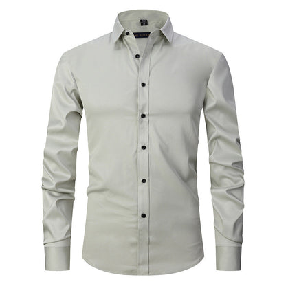 Kirk – Chemise Slim Fit à Manches Longues et Couleur Unie