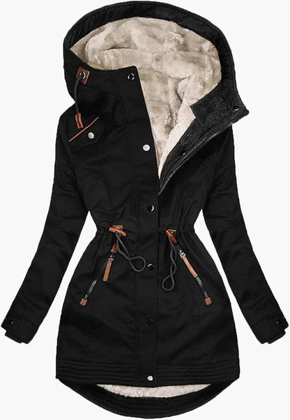 Veste parka femme doublée polaire style urbain pour hiver et activités extérieures