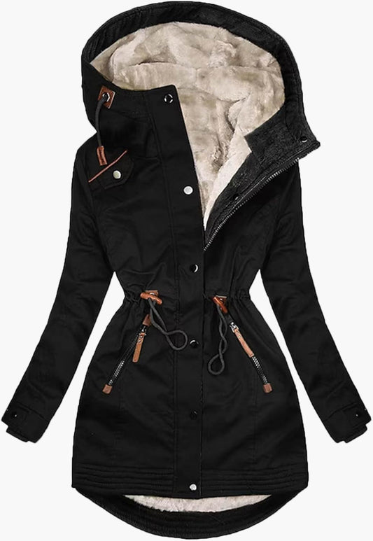 Veste parka femme doublée polaire style urbain pour hiver et activités extérieures