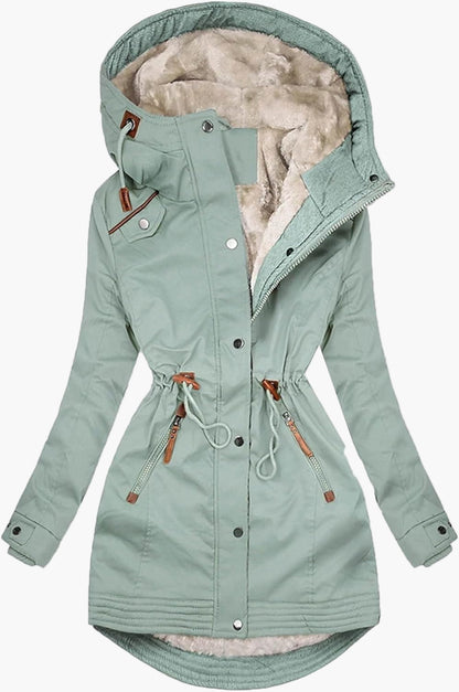 Veste parka femme doublée polaire style urbain pour hiver et activités extérieures