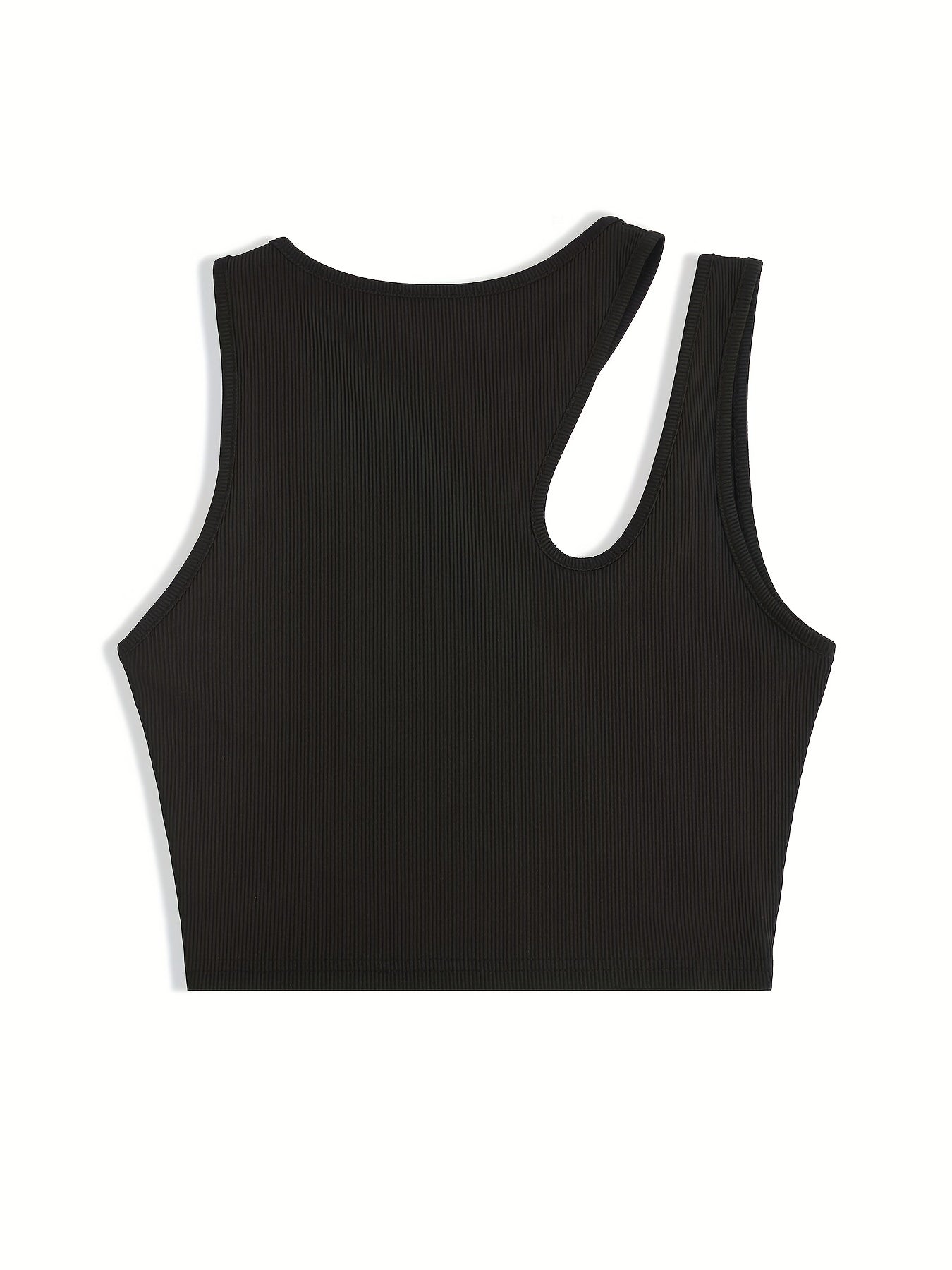 Women's trendy asymmetrical style tank top for summer - cropped fit, sexy and modern look