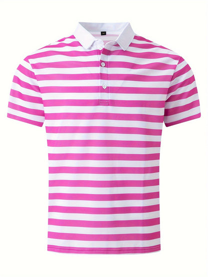 Polo marin à rayures homme style casual pour l'été