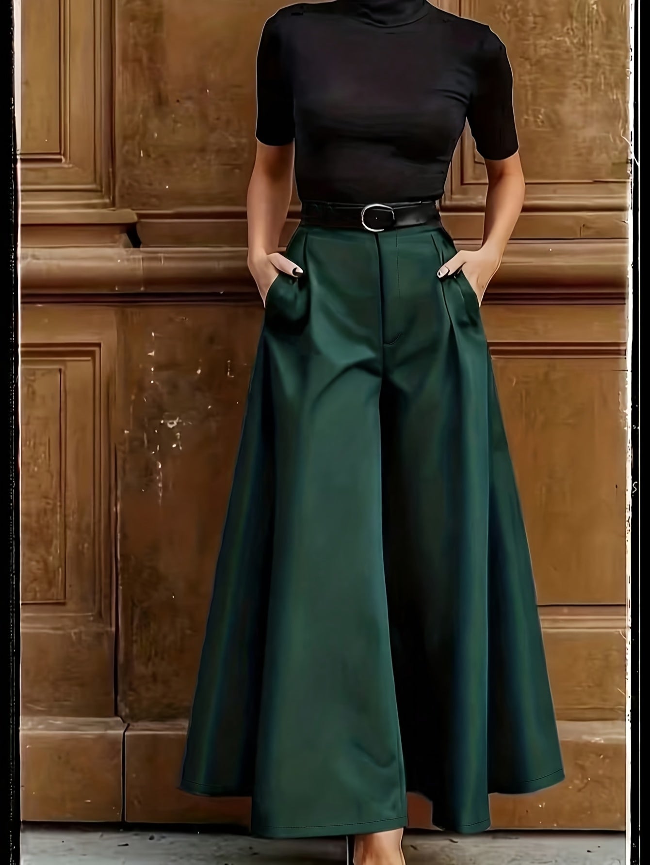 Pantalon large femme style élégant pour occasions formelles et quotidiennes