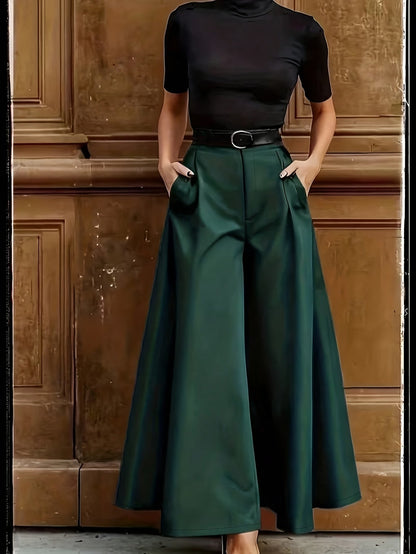 Pantalon large femme style élégant pour occasions formelles et quotidiennes