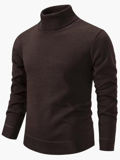 Pull col roulé homme style moderne élégant casual pour automne et hiver