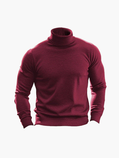 Pull col roulé homme style moderne élégant casual pour automne et hiver