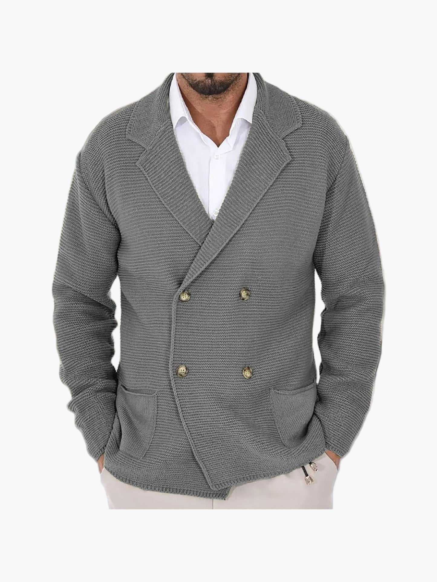 Veste blazer décontractée homme style double boutonnage pour toutes occasions