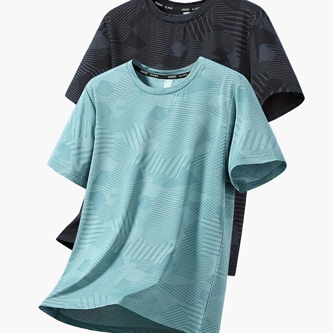 Camiseta casual para hombre estilo tropical transpirable de manga corta - Pack de 2, ideal para el verano