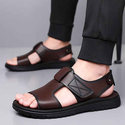 Avslappnade vintageinspirerade sandaler för herr med halkfri sula, perfekta för våren