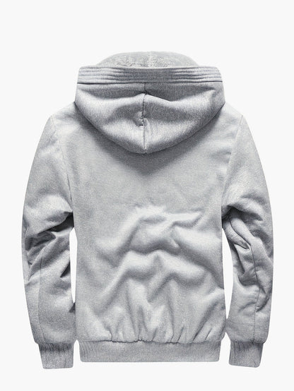 Veste à capuche chaude décontractée pour homme style hiver