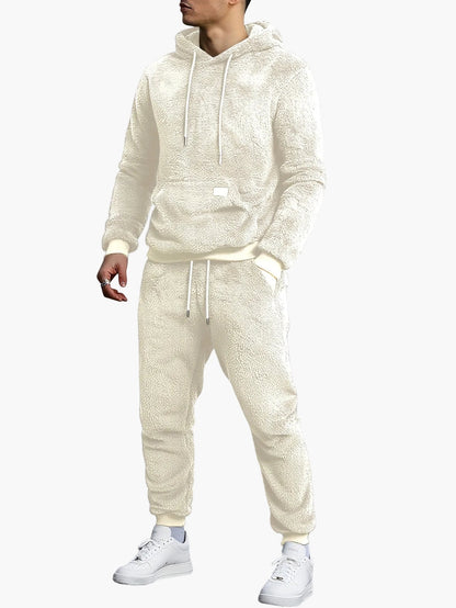 Ensemble survêtement homme décontracté à capuche style moderne pour l'automne et l'hiver