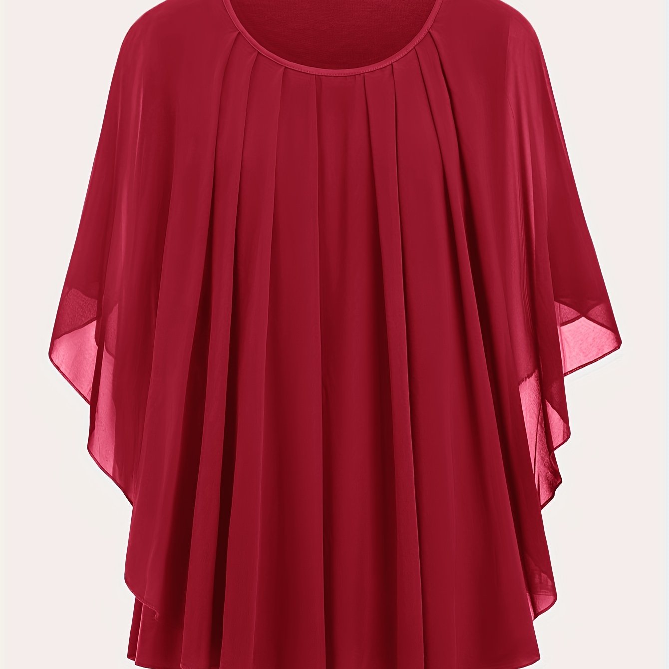 Blouse cape élégante femme grande taille style soirée ample
