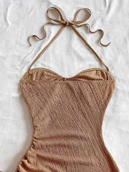 Robe Bodycon Femme Col Cœur Asymétrique Style Vacances Élégant