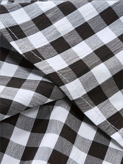 Casual Plaid Shirt for Men Versatile Urban Style
