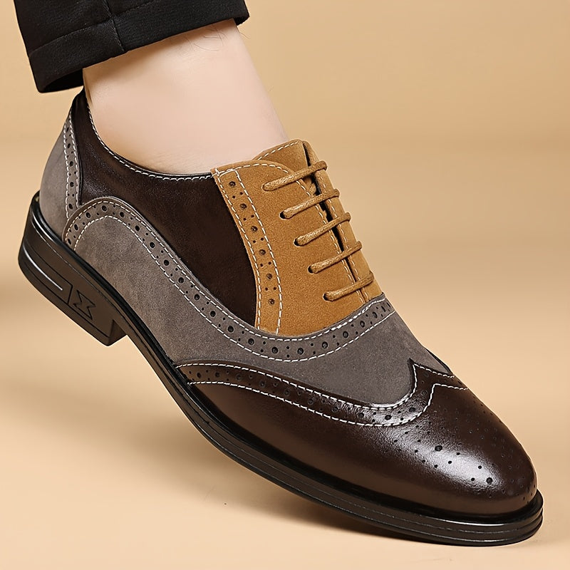 Men's Dress Shoes Elegant Brogue Style for Business and Formal Occasions