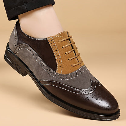 Men's Dress Shoes Elegant Brogue Style for Business and Formal Occasions