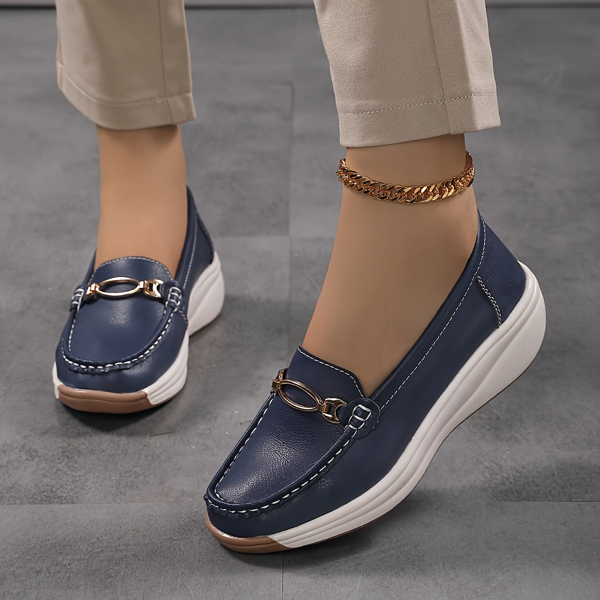Elegante sleehak mocassins voor dames in casual chique stijl