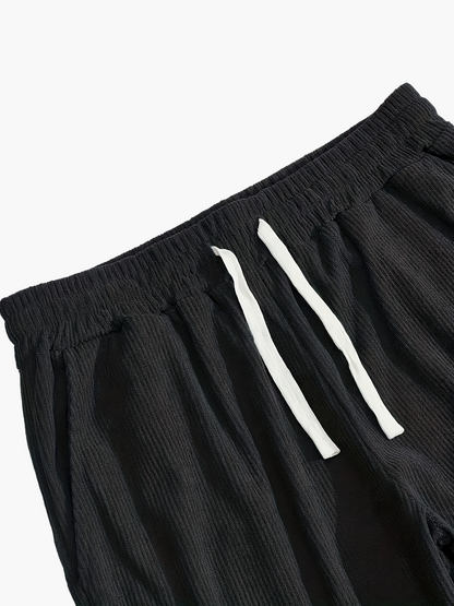 Ensemble de survêtement décontracté pour homme, style automne/hiver, col à boutons et pantalon cargo