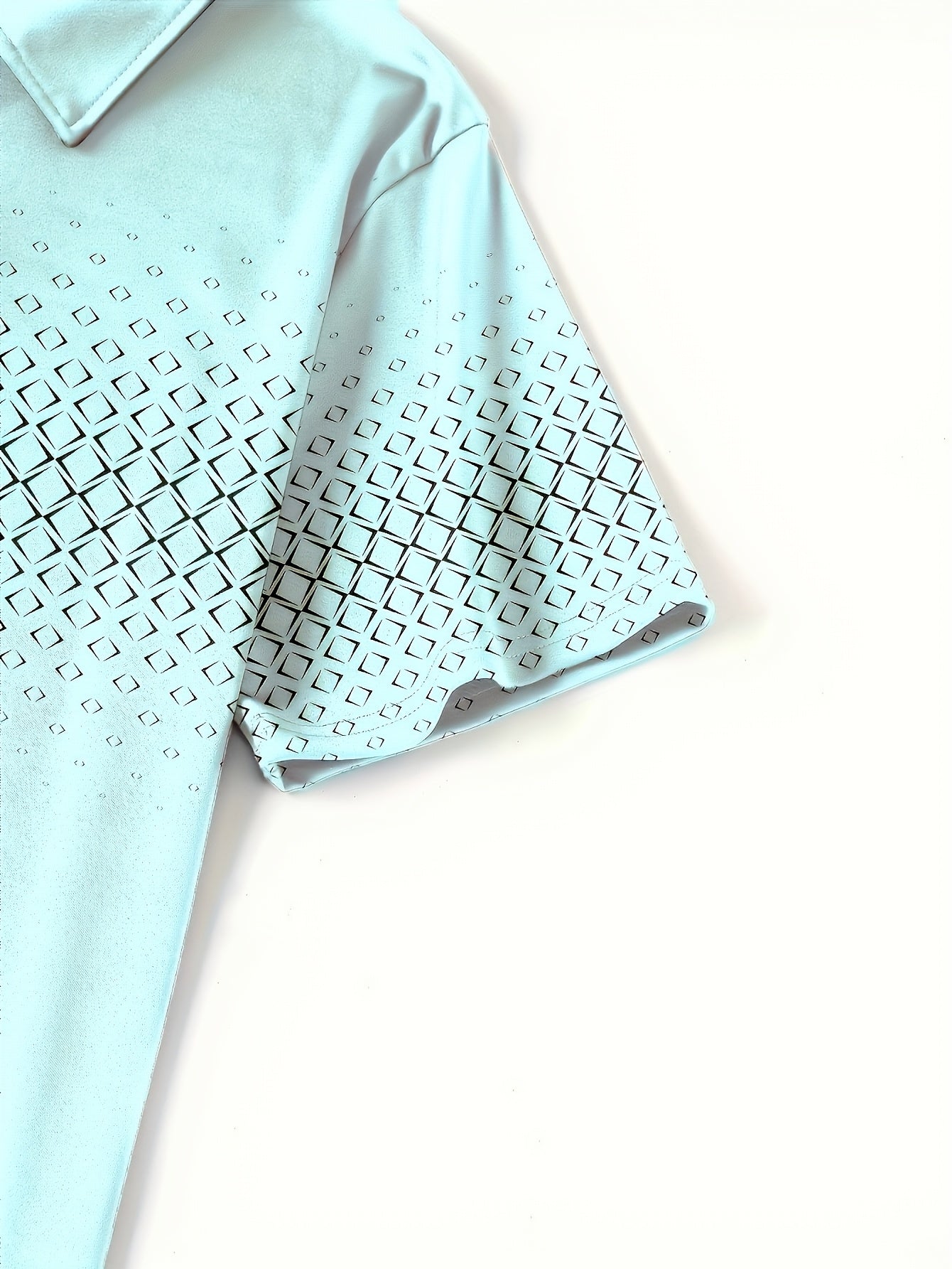 Polo Homme Mode Décontractée à Motif Géométrique pour Été