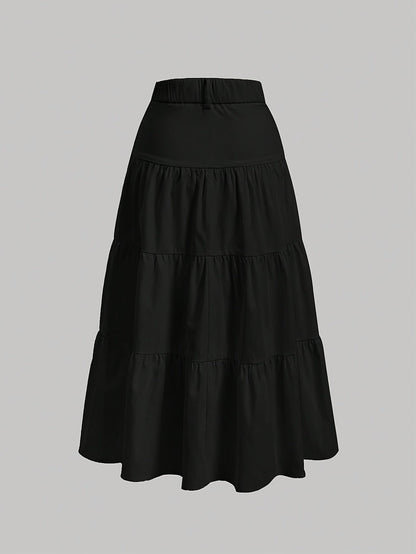 Jupe longue taille haute femme style bohème élégante pour printemps et été