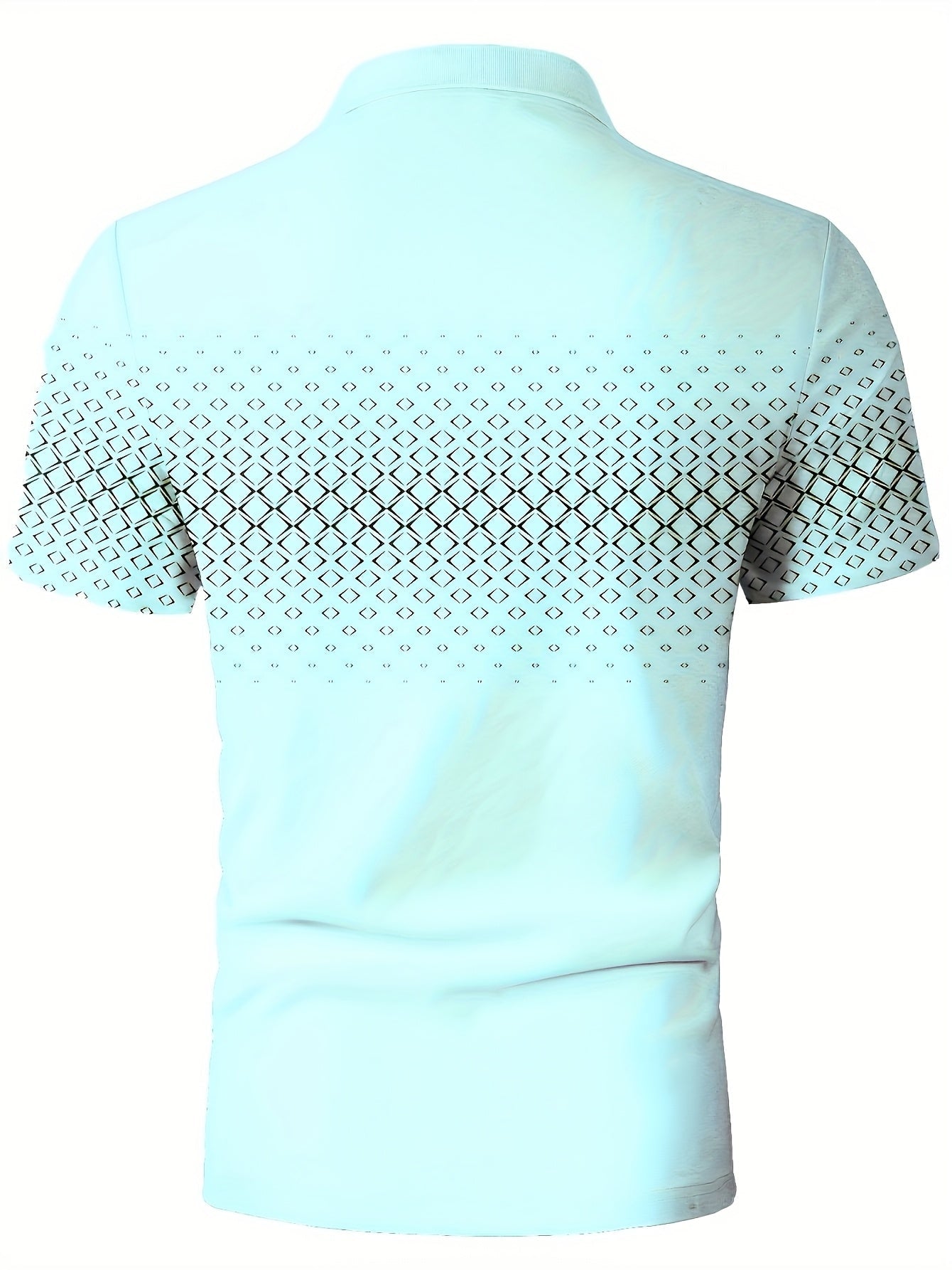 Polo Homme Mode Décontractée à Motif Géométrique pour Été