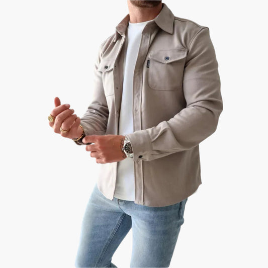 Surchemise Style Veste à Boutons pour Homme – Élégance Décontractée et Polyvalente