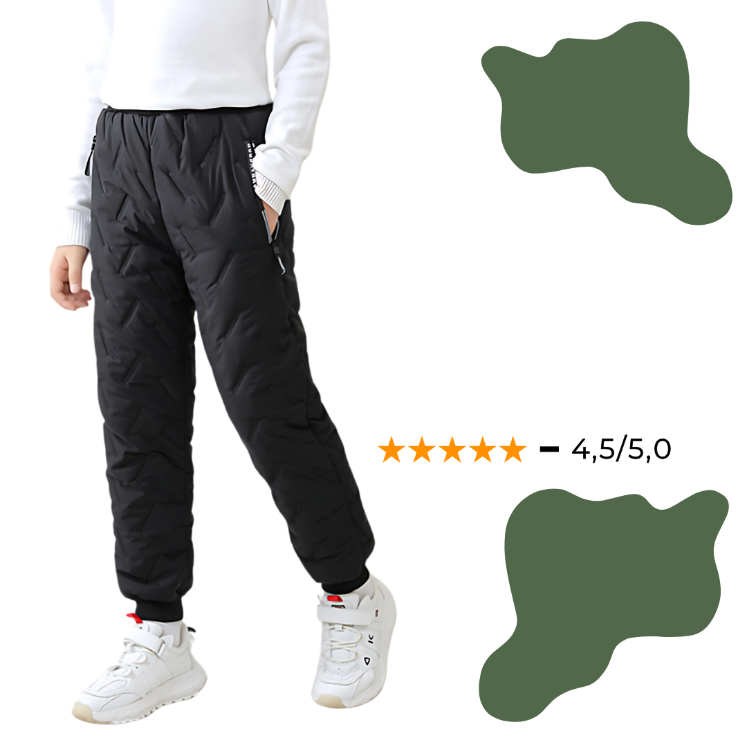 Pantalon d'hiver chaud imperméable pour enfants – Style outdoor, idéal pour activités hivernales