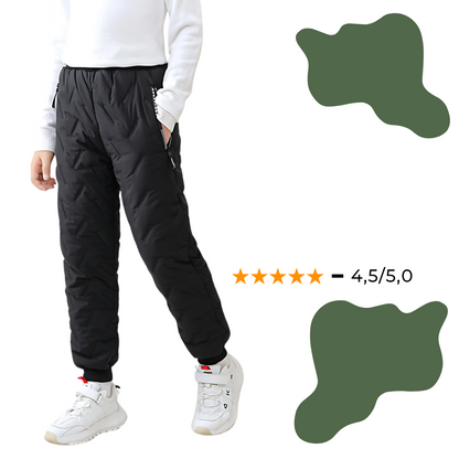 Pantalon d'hiver chaud imperméable pour enfants – Style outdoor, idéal pour activités hivernales