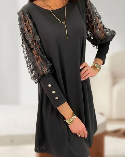 Laila™ - Robe Chemise à Manches Bouffantes