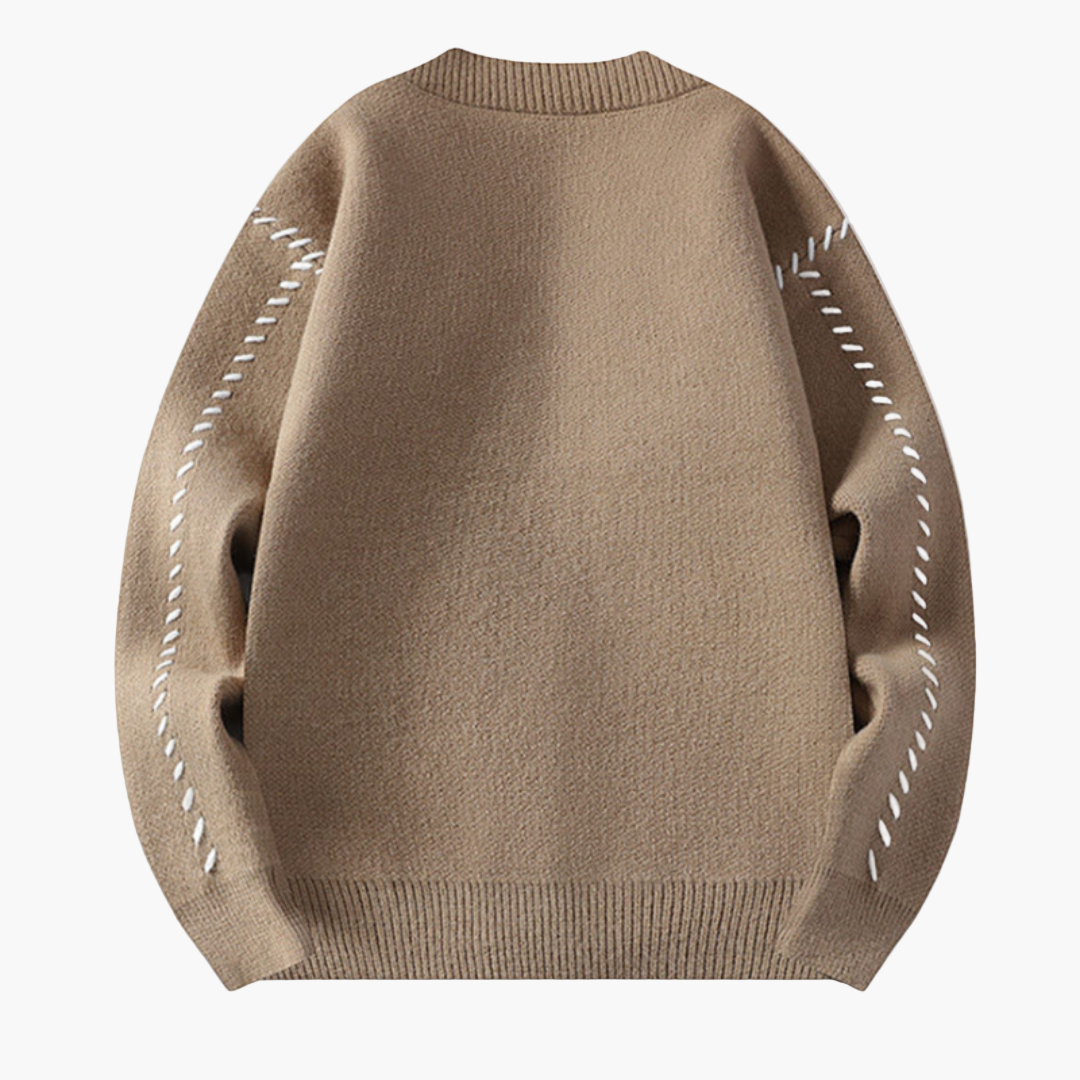 Cardigan boutonné homme style décontracté chic, idéal pour l’automne et l'hiver