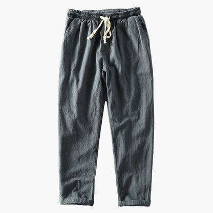 Pantalon homme style japonais urbain décontracté – coupe droite polyvalente