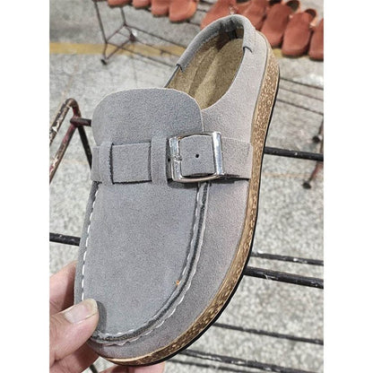 Francesca – Mocassins en Daim Vegan avec Boucle et Semelle en Mousse Confortable