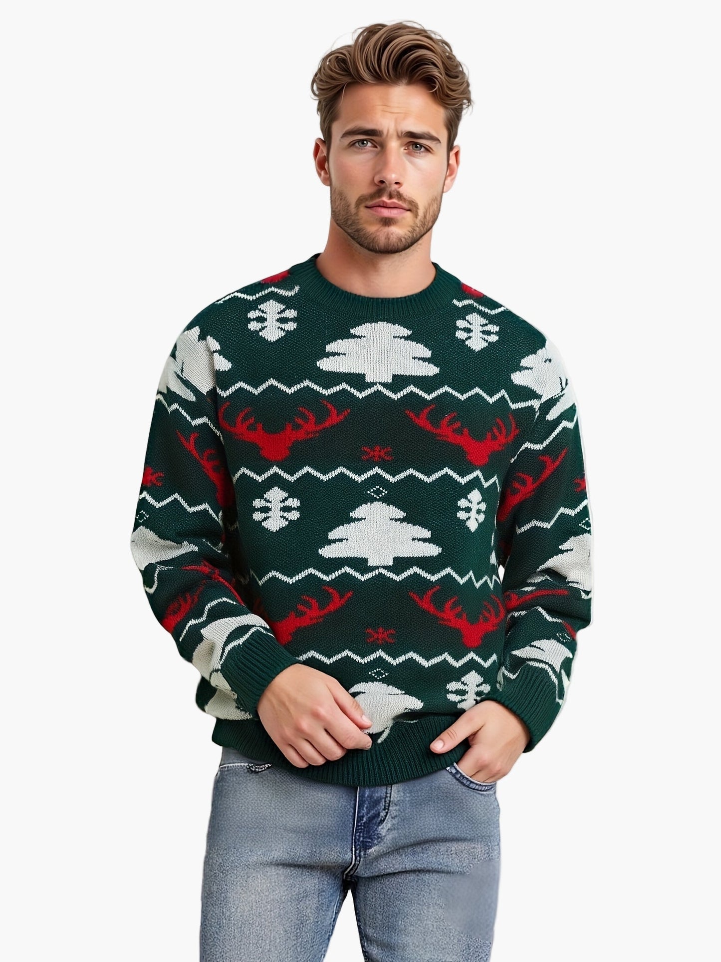 Pull de Noël homme style festif pour soirées et fêtes d'hiver