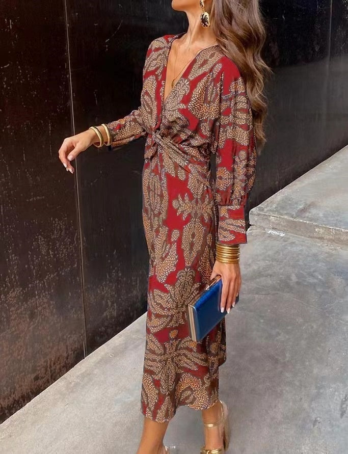 Robe Longue Élégante Femme Style Bohème Chic pour Soirée ou Travail