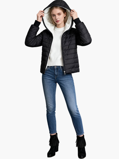 Veste matelassée d'hiver femme style urbain à capuche