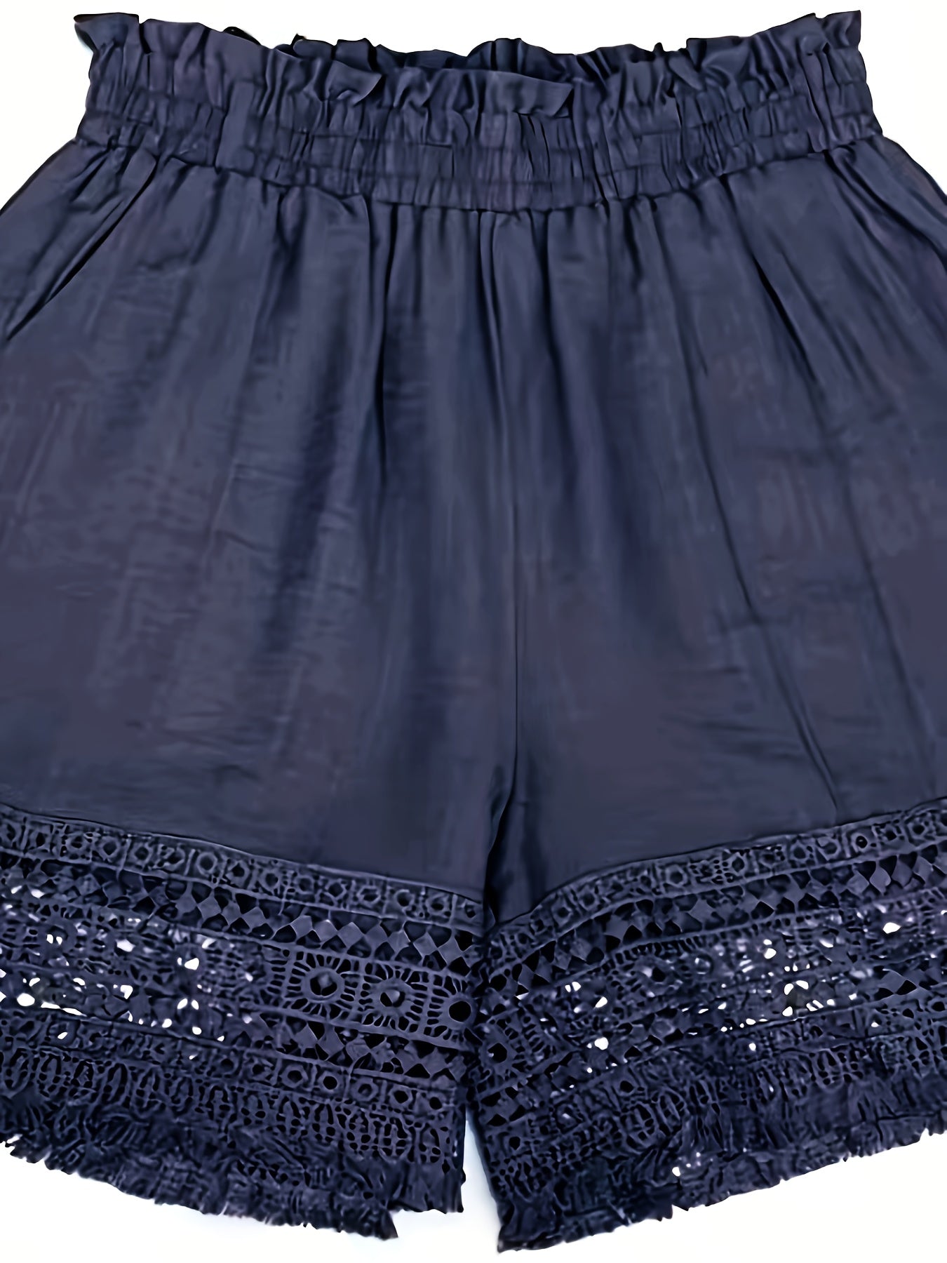 Shorts femme style bohème à taille froncée pour l'été, idéal pour les vacances et le quotidien