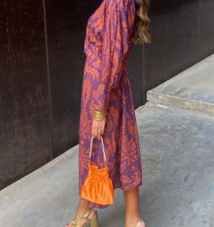 Robe Longue Élégante Femme Style Bohème Chic pour Soirée ou Travail