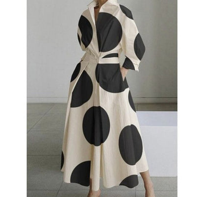 Grace – Robe à manches longues avec taille élastique