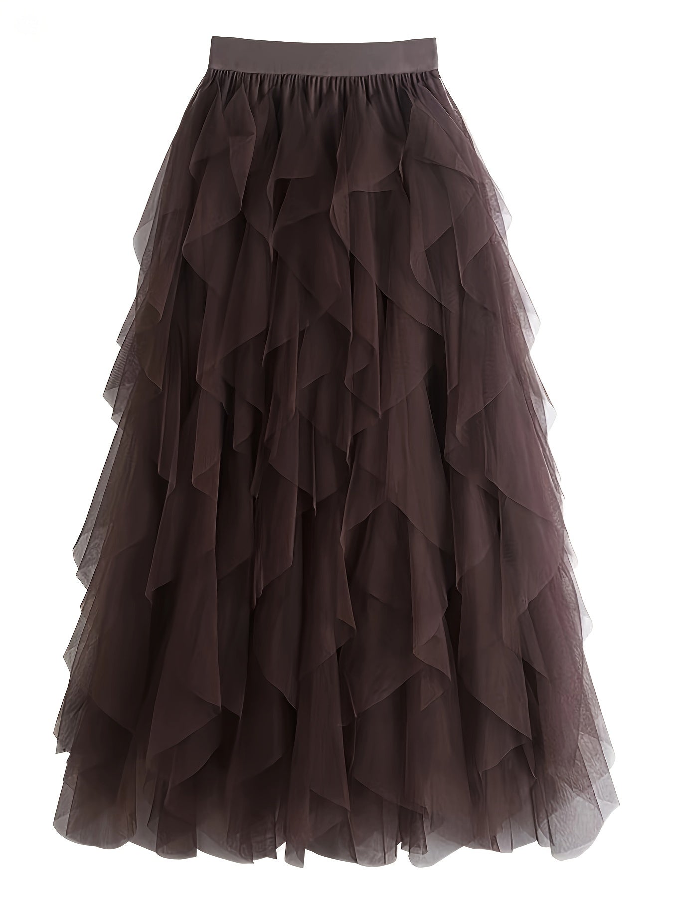 Jupe longue à volants style bohème pour femme, élégante et tendance, idéale pour occasions spéciales et looks romantiques