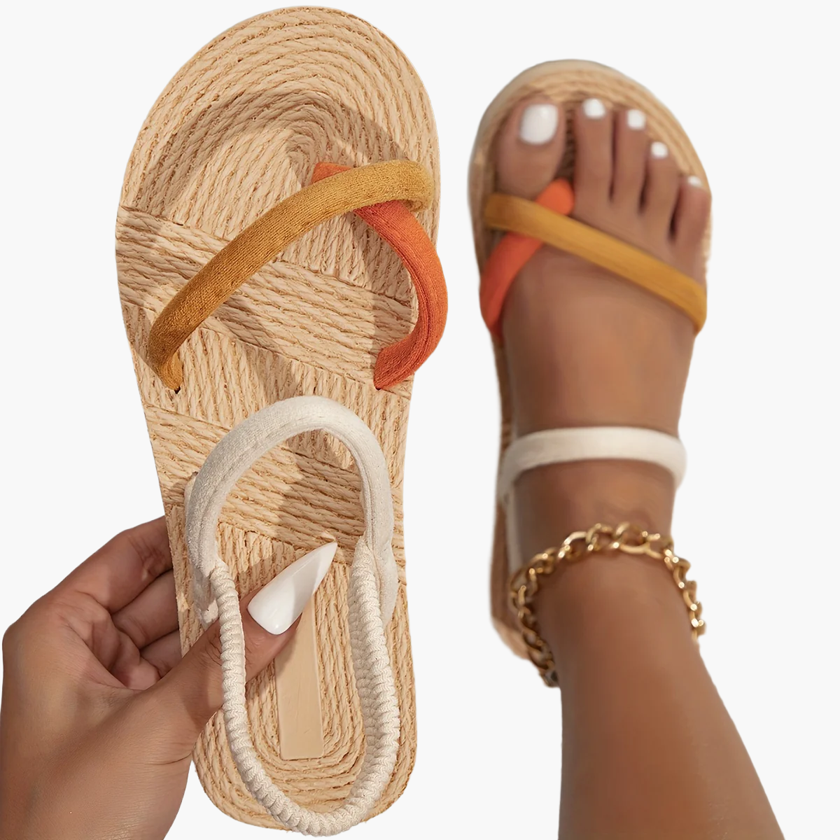 Women's flat sandals casual summer style, urban fashion daily comfort