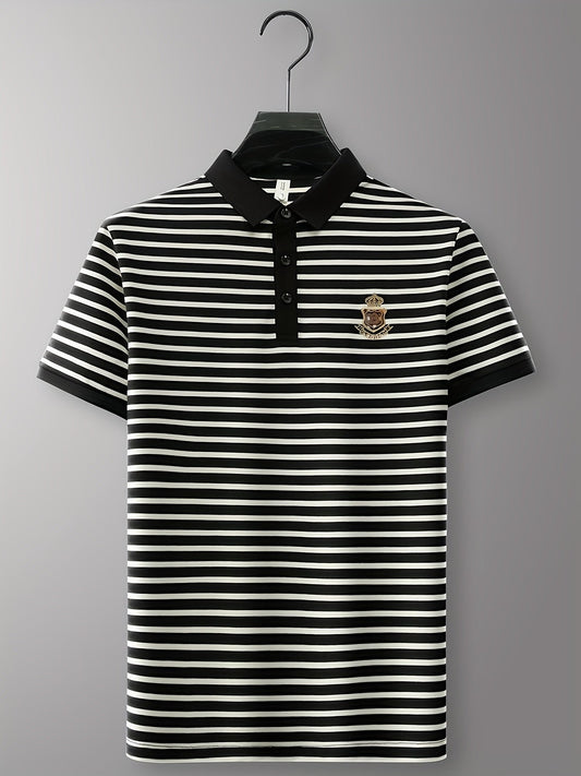 Polo uomo elegante a righe stile chic e casual