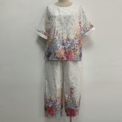 Karen – Ensemble Imprimé Végétal et Floral pour Femmes