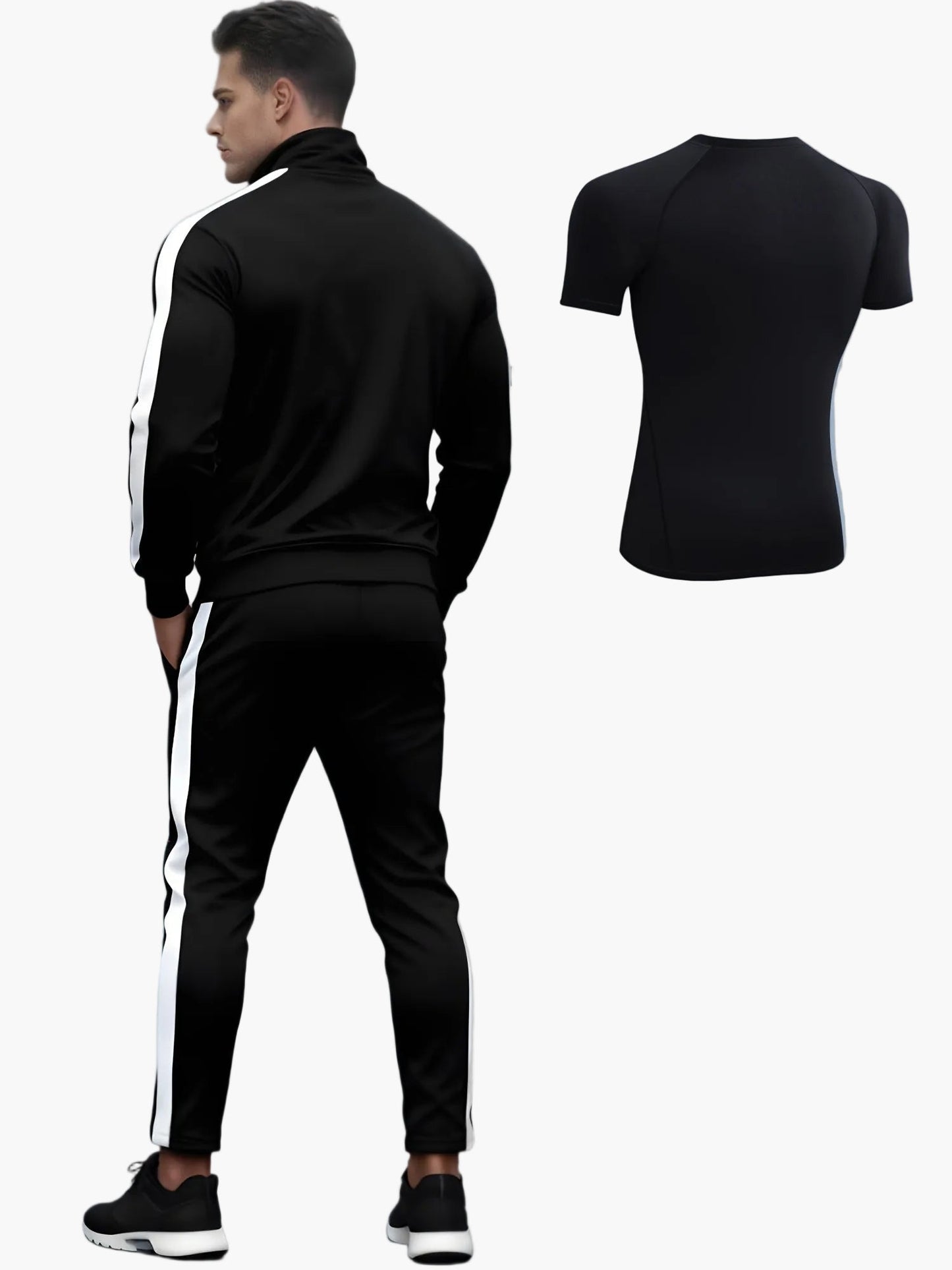 Survêtement Homme Style Sportif Ensemble Athlétique Polyvalent pour Entraînement et Loisirs