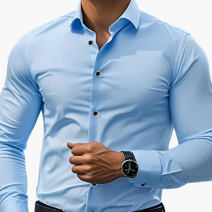 Elegant long-sleeve shirt for men - Slim fit, business and urban style