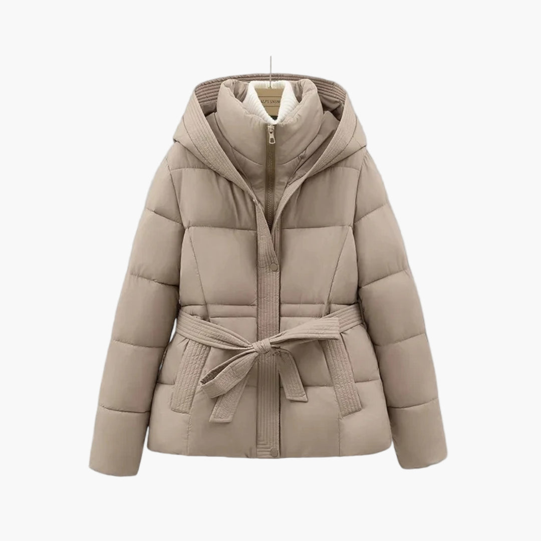 Manteau d'hiver ceinturé style parka pour femme – Élégance et chaleur urbaine