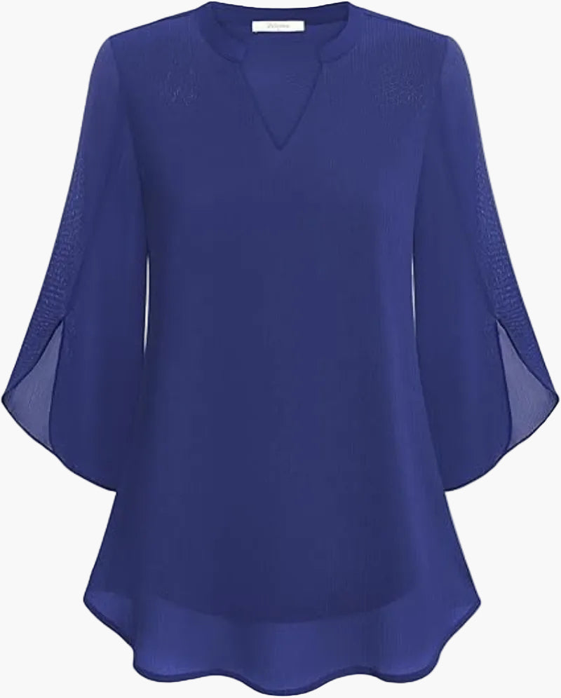 Elegante damesblouse met vleermuismouwen, losjes voor alle gelegenheden