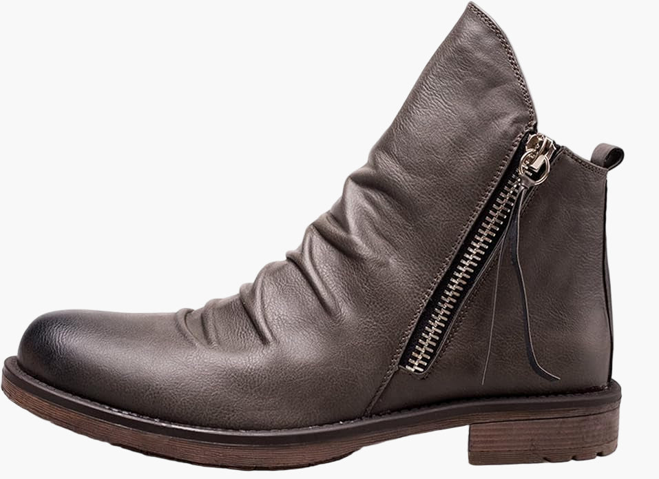 Bottines Homme Élégantes à Zip Style Urbain Décontracté